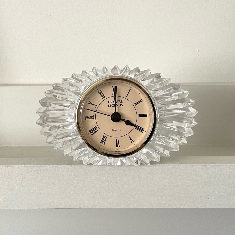 Crystal Legends Art Deco Quartz Clock
